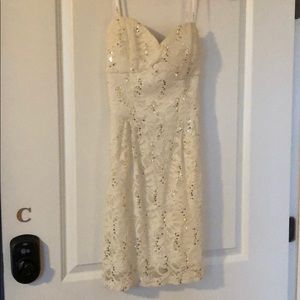 White sparkly dress